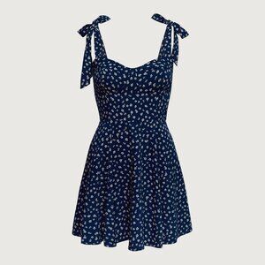 FLORAL BUSTIER MINI DRESS